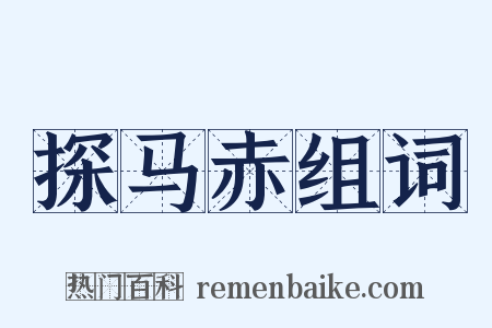探马赤组词是什么意思的图片